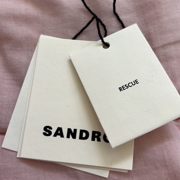 Sandro Ravenne Cropped Dress Shirt in Blue - Picture 8 of 9